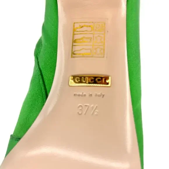 NEW Gucci Candy Dragon Embroidered Bow Crystal Embellished Knee High Boots 37.5 - Picture 9 of 10